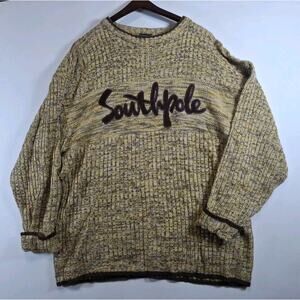 VTG Southpole sweater mens sz XXL Pull over southpole spell out brown tan